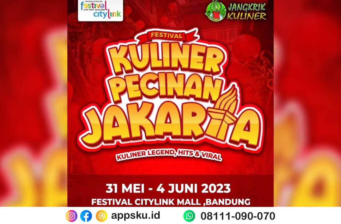 Sistem POS Festival Kuliner Pecinan Jakarta di Bandung Gunakan AKU MPOS. Sumber: Instagram @jangkrikkuliner