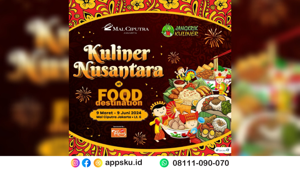 Kuliner Ciputra Mall Jakarta Food Destination dengan Tema Baru Kuliner Nusantara. Sumber: Dokumentasi Pribadi