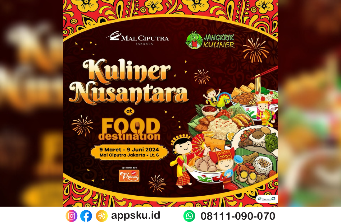 Kuliner Ciputra Mall Jakarta Food Destination dengan Tema Baru Kuliner Nusantara. Sumber: Dokumentasi Pribadi