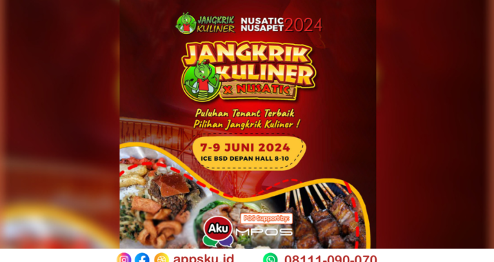 Wisata Kuliner ICE BSD Jangkrik Kuliner X Nusatic Menggunakan Sistem POS Kasir AKU MPOS. Sumber: Dokumentasi Pribadi