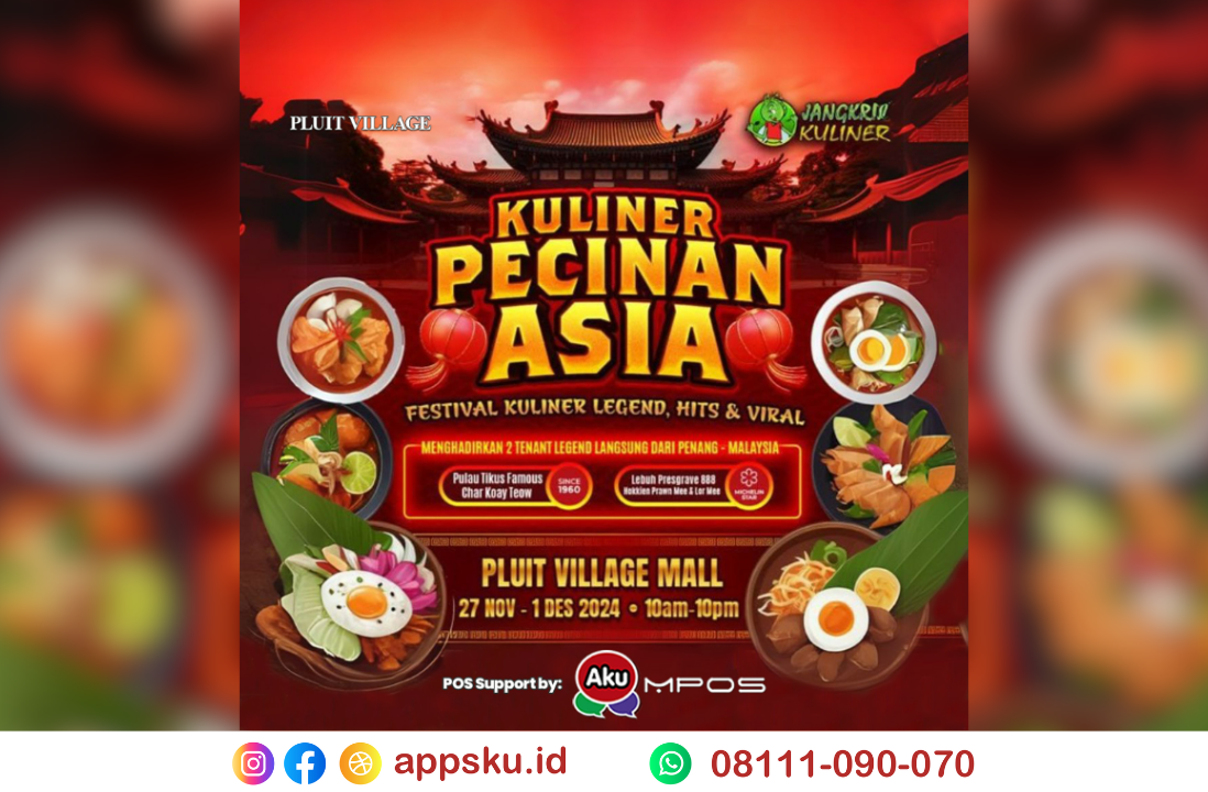 Food Festival Kuliner Pecinan Asia Di Pluit Village Mall. Sumber: Dokumentasi Pribadi