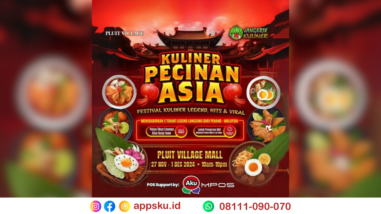 Food Festival Kuliner Pecinan Asia Di Pluit Village Mall. Sumber: Dokumentasi Pribadi