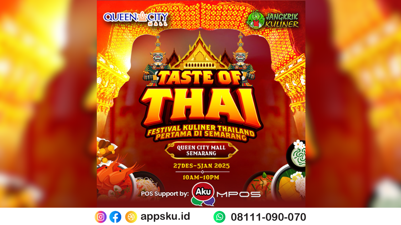 Festival Kuliner Thailand di Queen City Mall Semarang. Sumber: Dokumentasi Pribadi