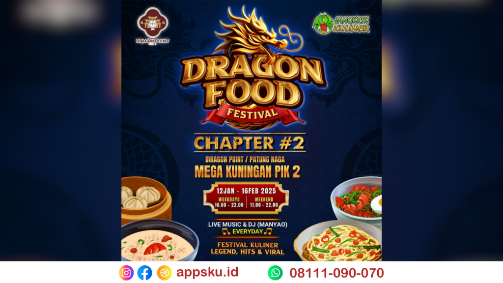 Festival Kuliner Dragon Point Patung Naga Mega Kuningan PIK 2. Sumber: Dokumentasi Pribadi