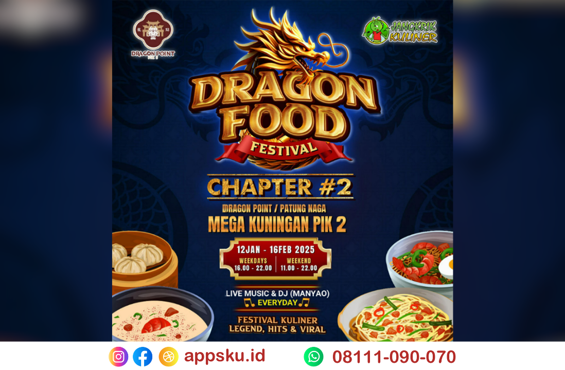 Festival Kuliner Dragon Point Patung Naga Mega Kuningan PIK 2. Sumber: Dokumentasi Pribadi