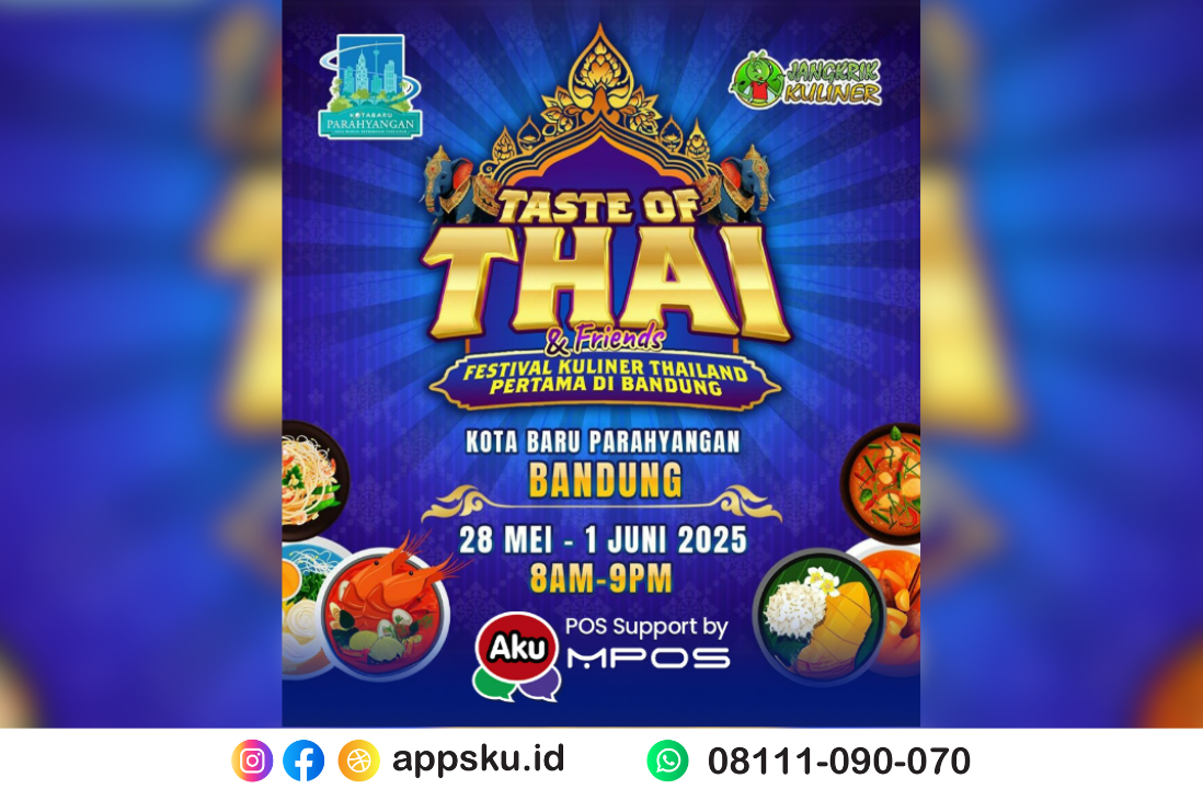 Festival Makanan dan Minuman Thailan di Bandung Kota Baru Parahyangan. Sumber: Dokumentasi Pribadi