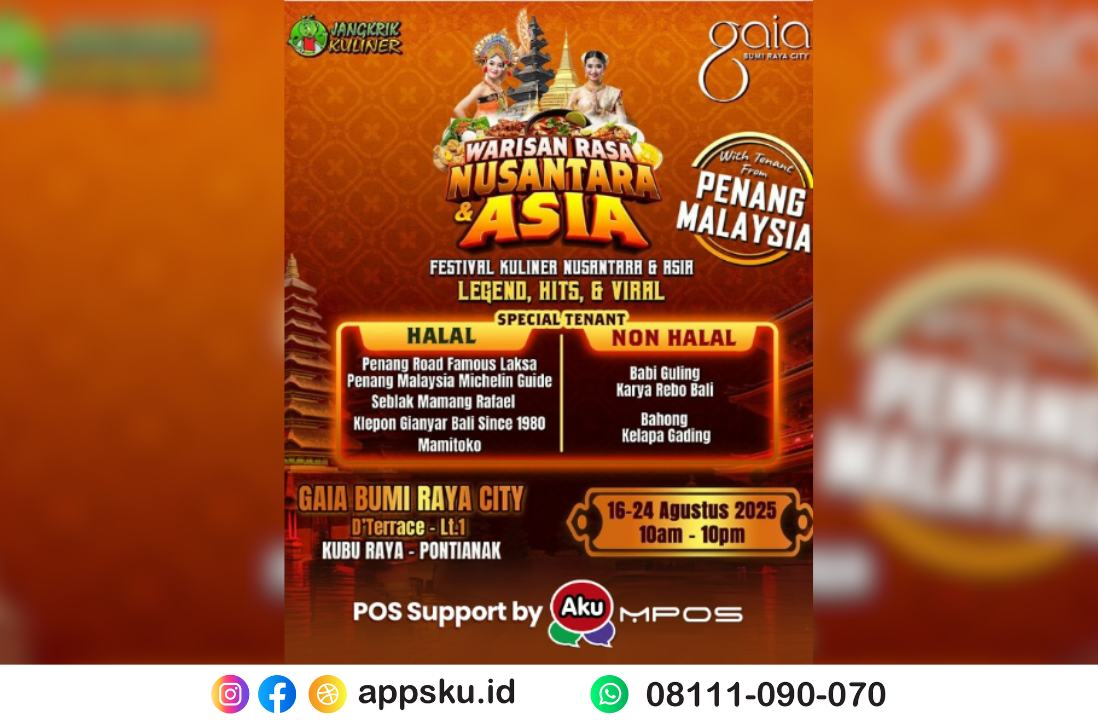 festival makanan gaia mall pontianak. Sumber: dokumentasi pribadi