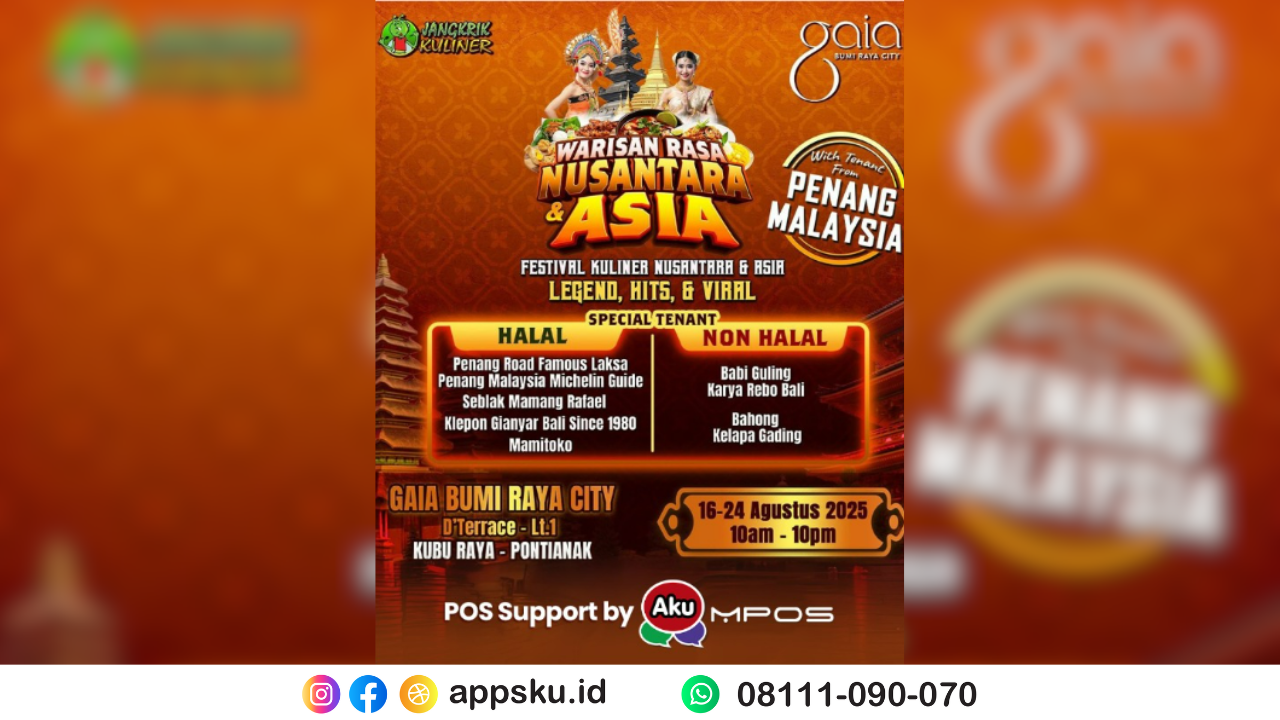 festival makanan gaia mall pontianak. Sumber: dokumentasi pribadi