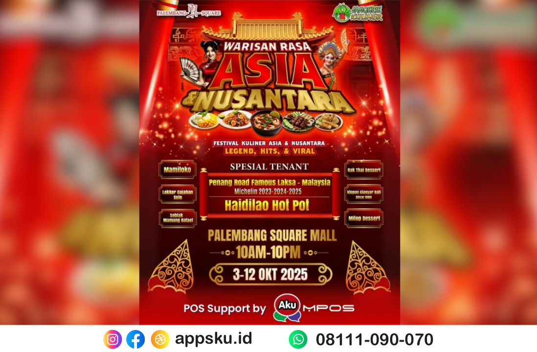 Food Festival Jangkrik Kuliner di Palembang Square Mall. Sumber: Dokumentasi Pribadi