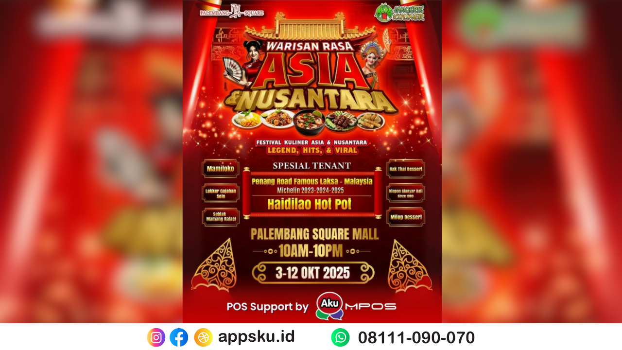 Food Festival Jangkrik Kuliner di Palembang Square Mall. Sumber: Dokumentasi Pribadi